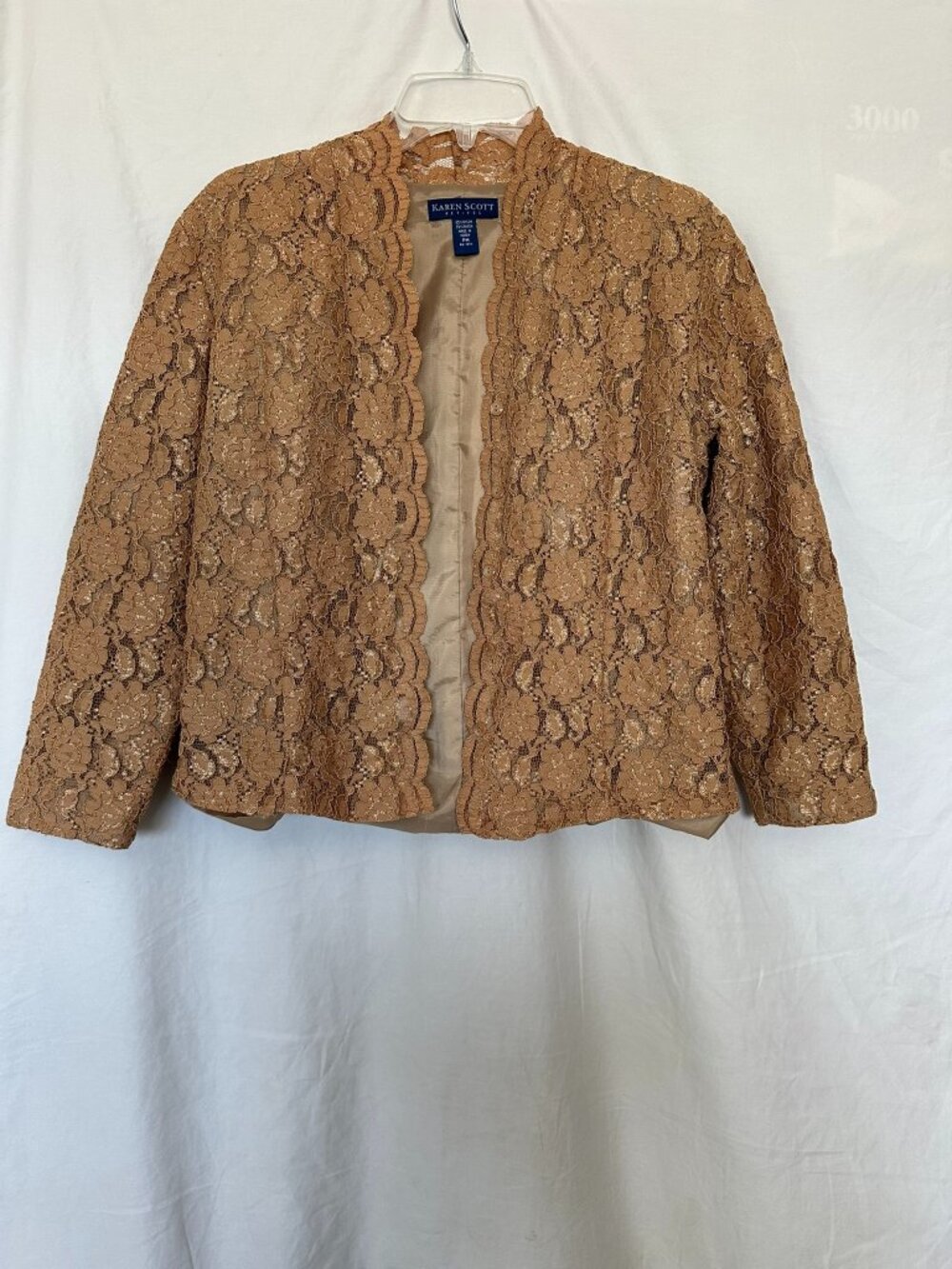 Karen Scott Lace Jacket, size: Petite Med.